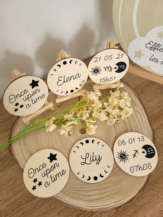 Astro - Cartes en bois tryptique