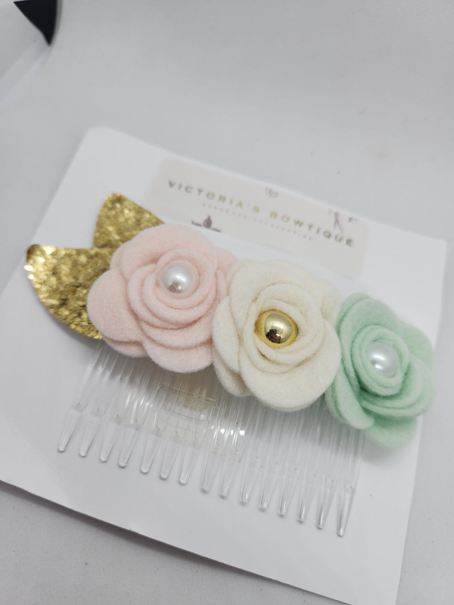Mermaid tail hair comb style slide
