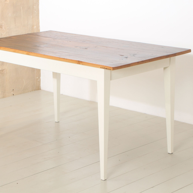 UNIK Tisch Altholz 140 x 80 cm, kittweiß