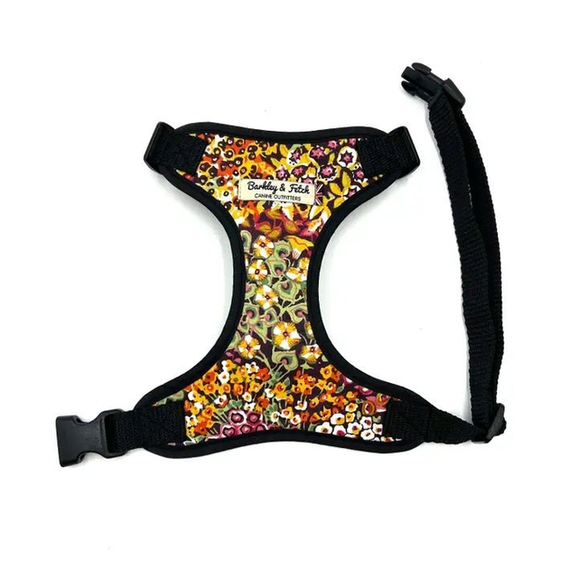 Barkley &amp; Fetch - Orange Ditsy Floral Harness