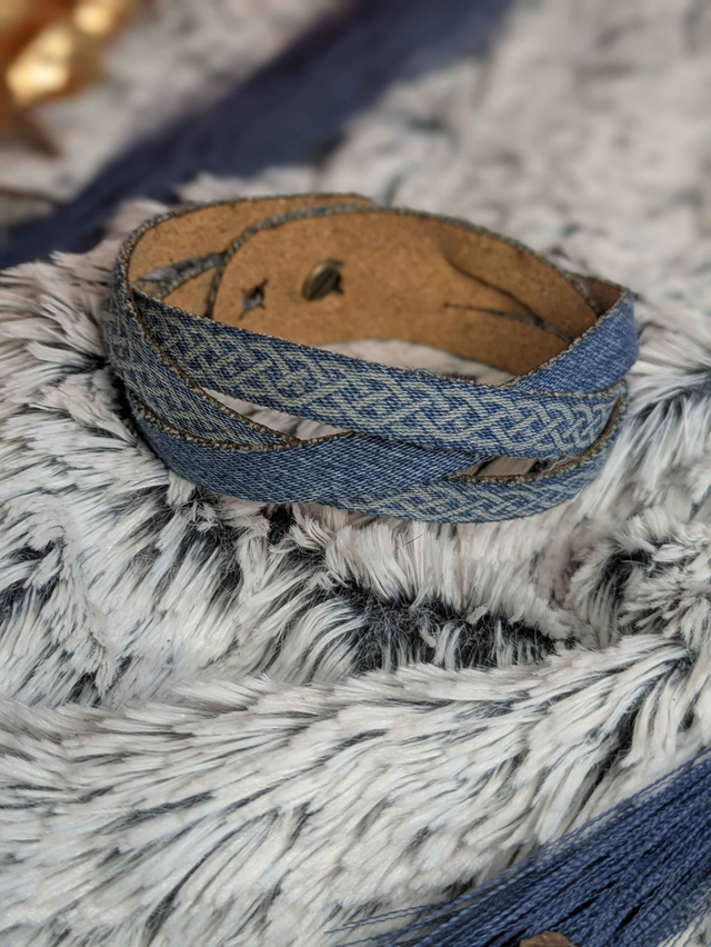 Bracelet en jean - Entrelacs