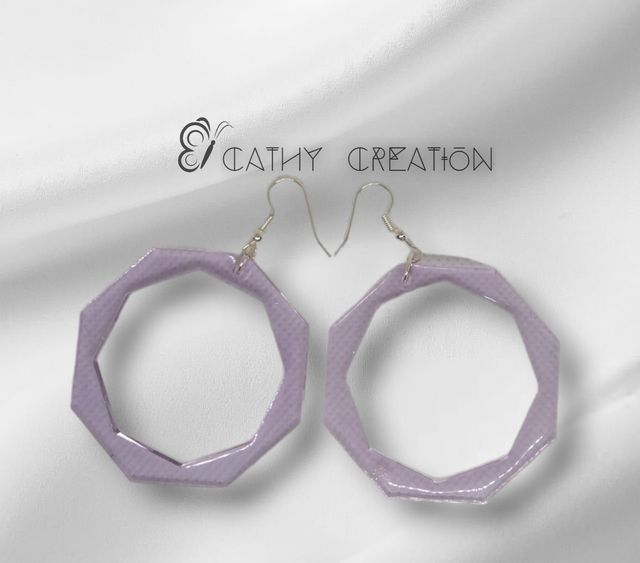 Boucles d'oreilles violettes 
