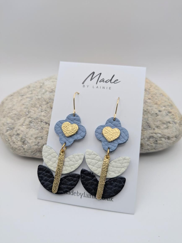 Scandi Flower Drop Earrings