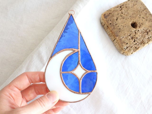 🌘 Suncatcher "Luna" en vitrail