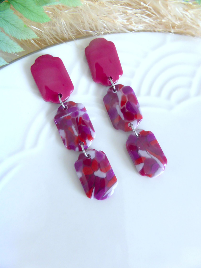 Boucles d'oreilles longues - Murmures d'automne