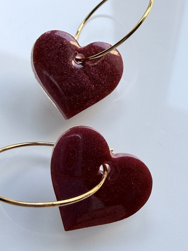 PAMPILLES BABIES marron rouge irisé