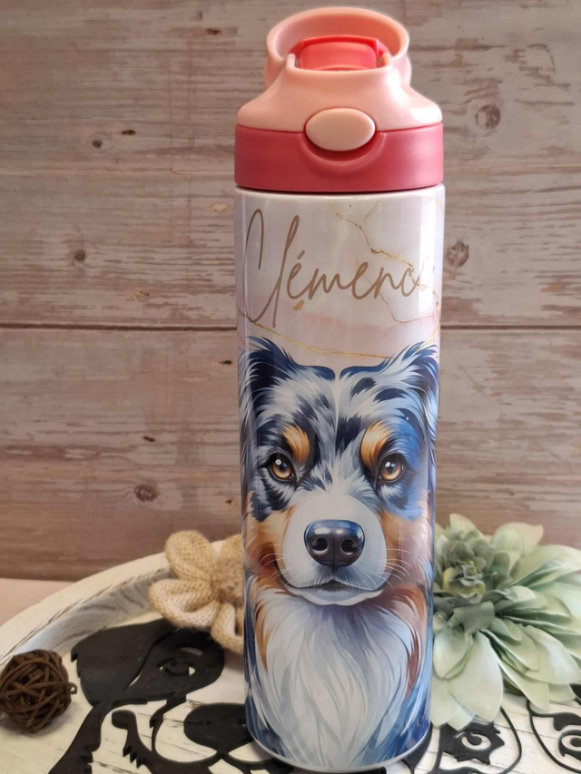 Gourde berger australien personnalisable 600Ml