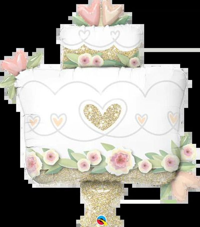 41" GLITTER GOLD WEDDING CAKE FOIL