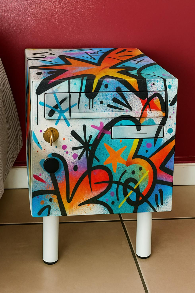 Table de chevet acier 