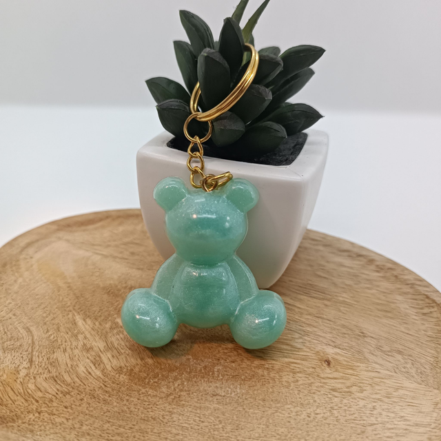 Porte Clé Ours - Vert Clair