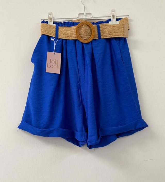 Short en viscose avec ceinture