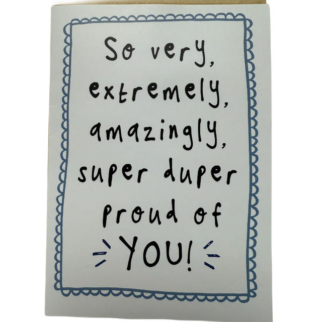 So very proud…. Card