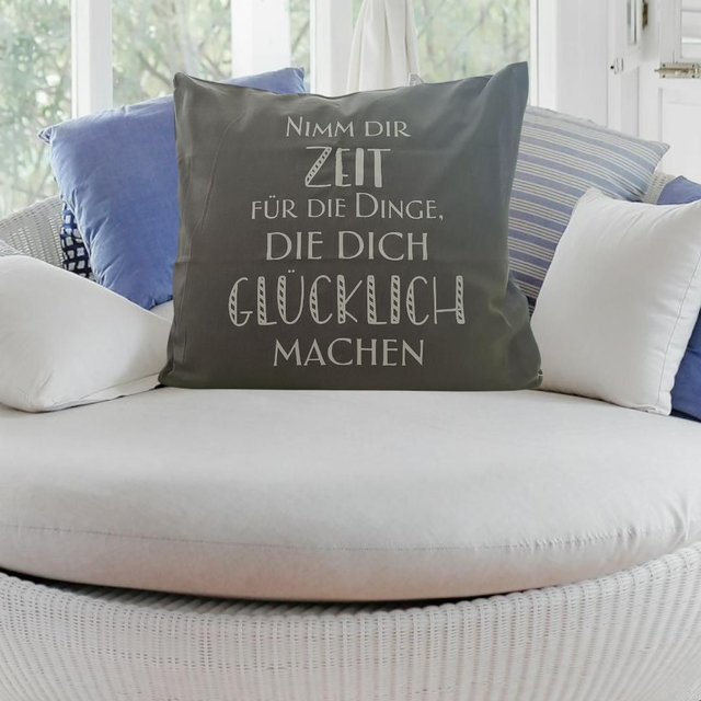 Kissenbezug - Nimm dir Zeit