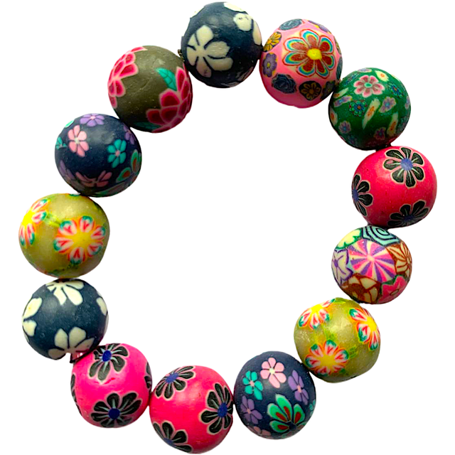 Armband vintage floral 14 mm