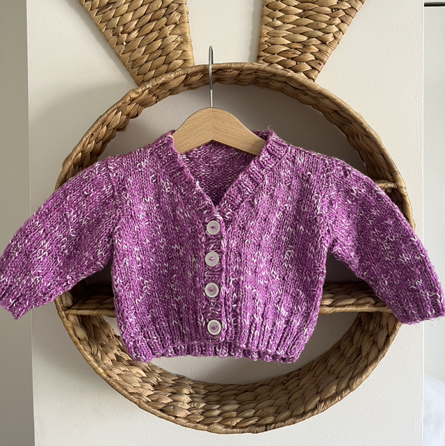Purple and white freckle Cardi 
