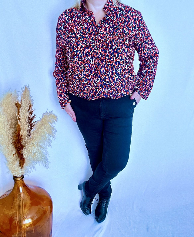 Chemise Fluide Motifs Multicolores Flore