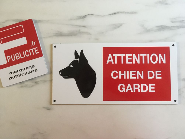 plaque-attention-chien