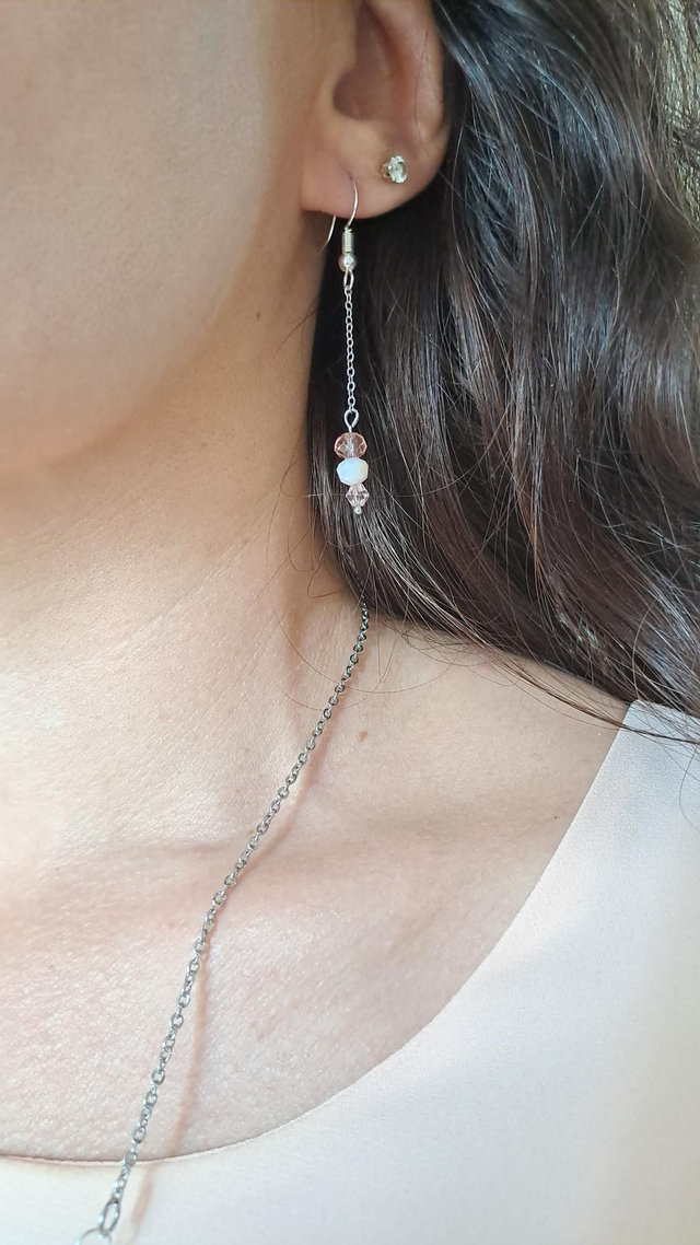 Boucles d'oreilles rose 