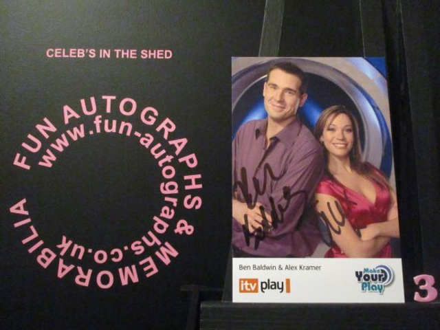 Alex Kramer &amp; Ben Baldwin Authentic Autographed Make Your Play 6x4 Cast Card (3)