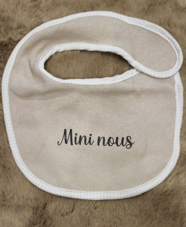 Bavoir bébé "Mini nous"