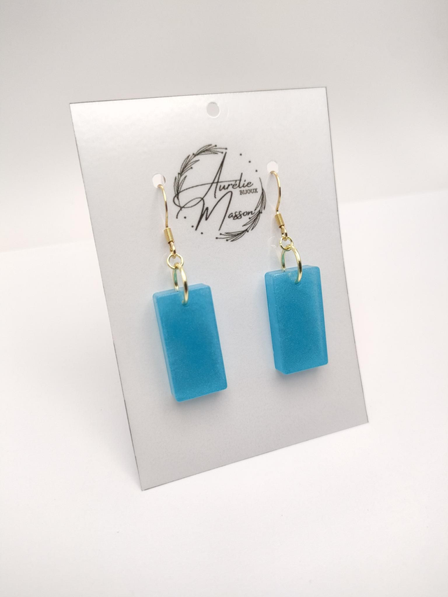 Boucles d'oreilles résine