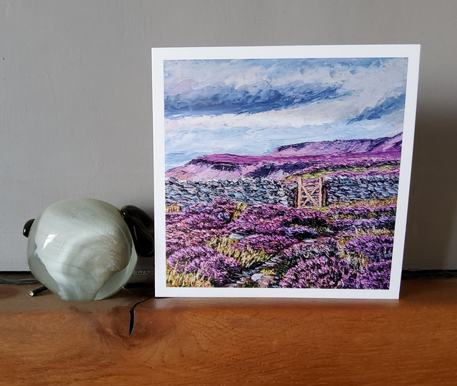 Harkerside Moor, Swaledale. Art card/ Coaster