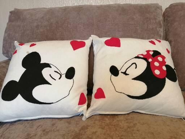 His and Hers Kissing Mice Cushion Covers