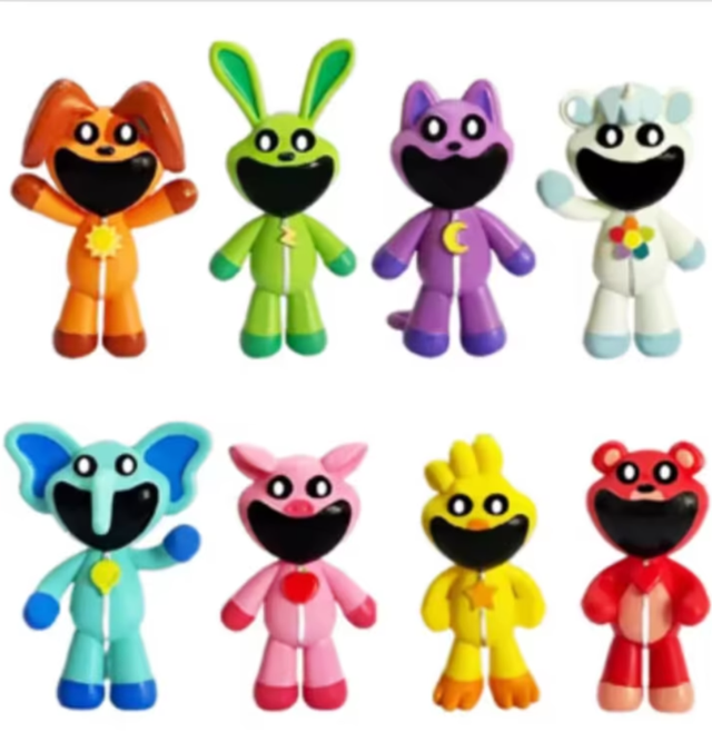 Smiling Critters figuren set 8 stuks (7-10cm)