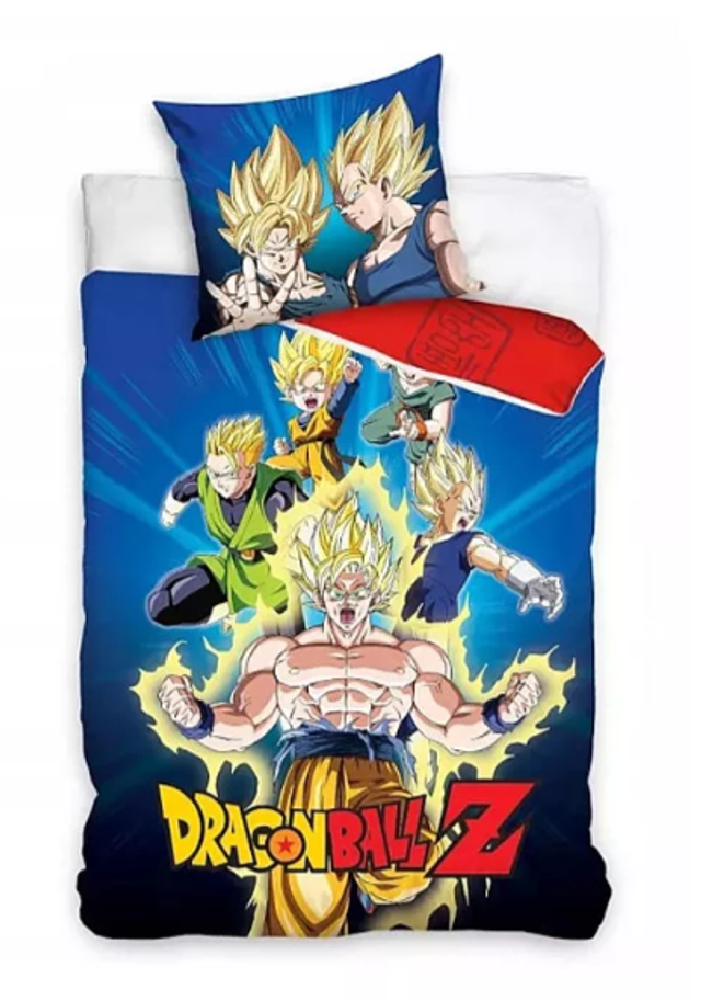 Parure de lit 100% Coton housse de couette coton Dragon Ball Z 140x200 cm et Taie d&#039;oreiller 70x90 cm