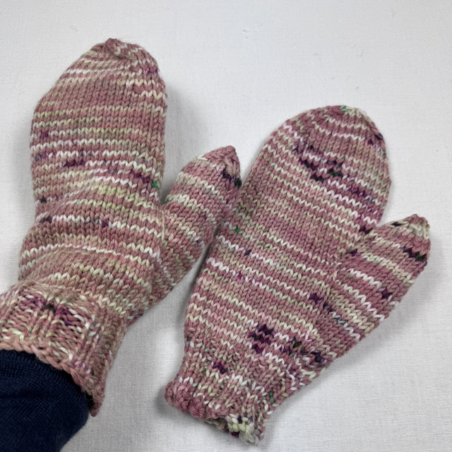 Wollhandschuhe für Damen handgestrickt, weiche kratzfreie Wolle