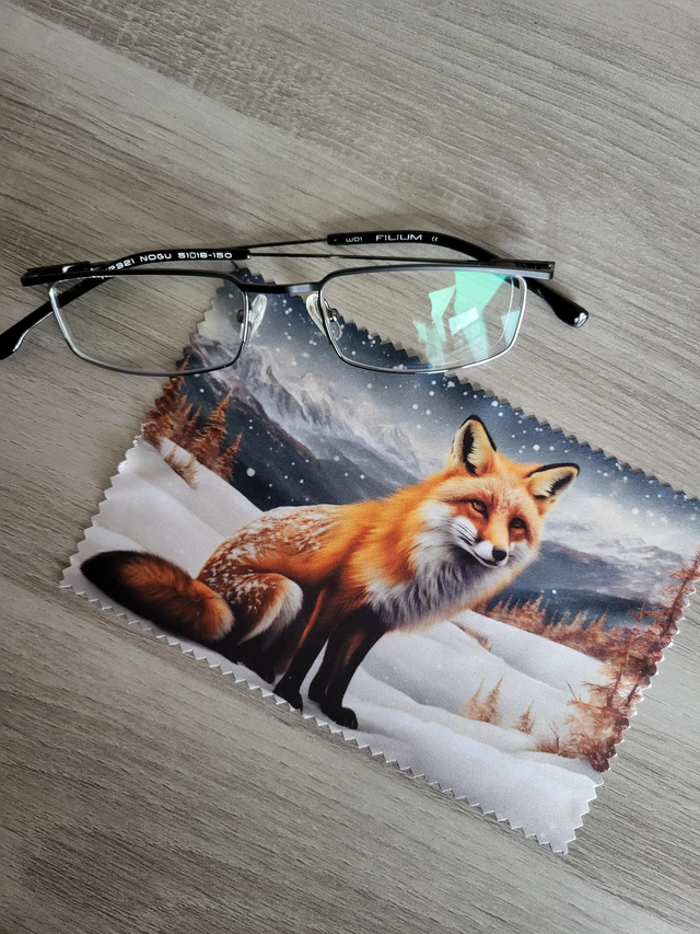 Essuie lunettes renard 