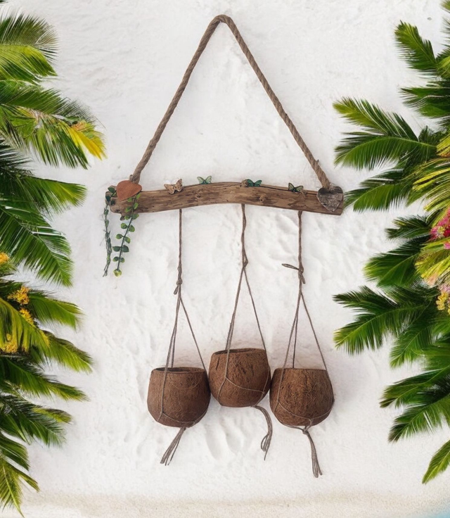 Support porte fleur bois