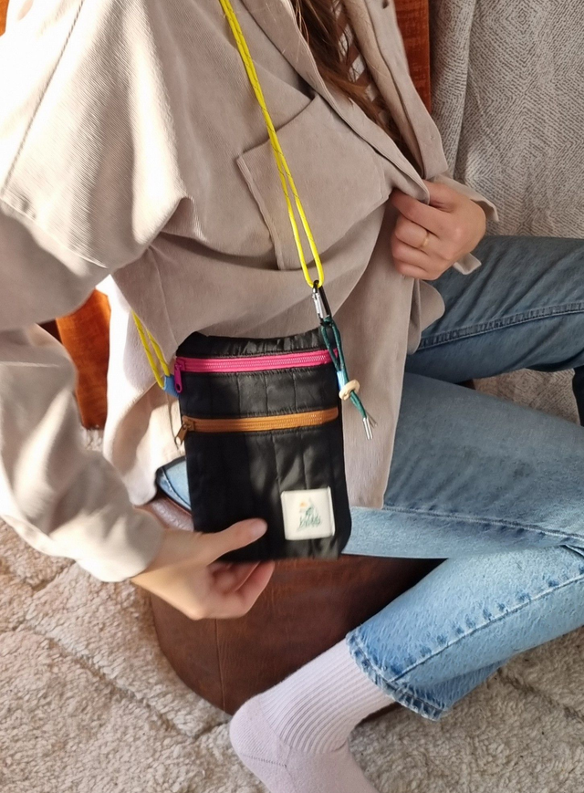 Sac bandoulière en parapluie noir 