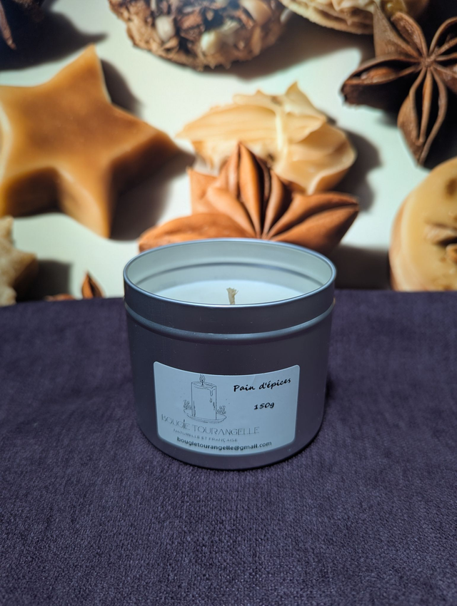Bougie Parfumée &quot;Pain d&#039;épice&quot; métal 150g