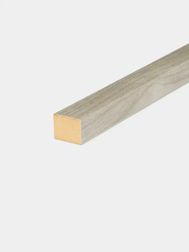 Woodupp Lamelle de Finition Aspect bois Chêne vieilli Feutre Noir 22mm (Réf-1223)