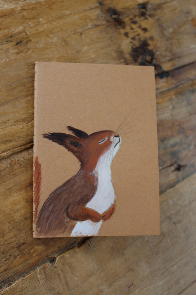 Petit carnet A6 couverture illustrée à la gouache Eveil des sens