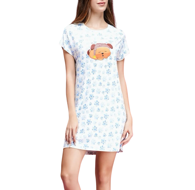 Chemise de nuit/T-shirt de nuit, Viscose fluide 