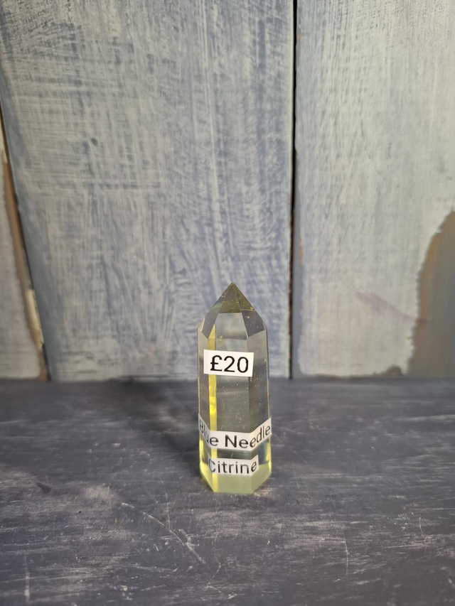 Blue Needle Citrine Tower 