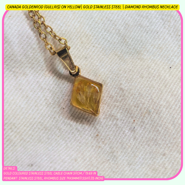 "Diamond" Rhombus Pendant | Necklaces | Real Flowers