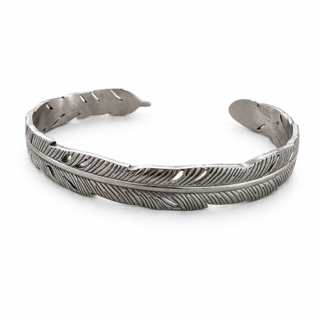 Pulsera caña acero plateado 