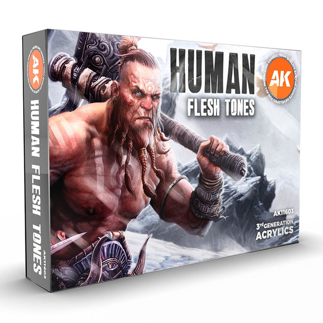 AK 3rd Gen Paintset: HUMAN FLESH TONES SET