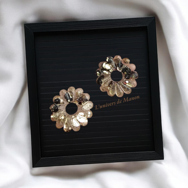 2 Pampilles mat   (créoles interchangeables)  