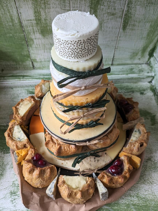 Cheese &amp; Pork pie celebration towers birthday &amp; corporate