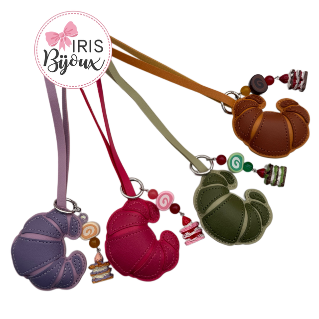 Charm da borsa croissant con dolcetto 