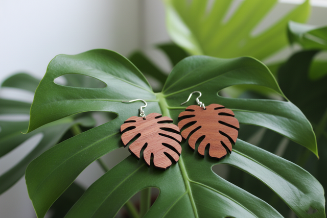 BOUCLE D'OREILLE N°26 : Feuille