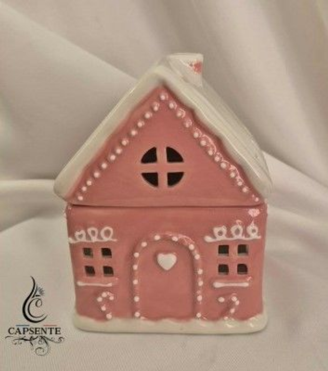 Brûleur petite maison pain d&#039;épices rose