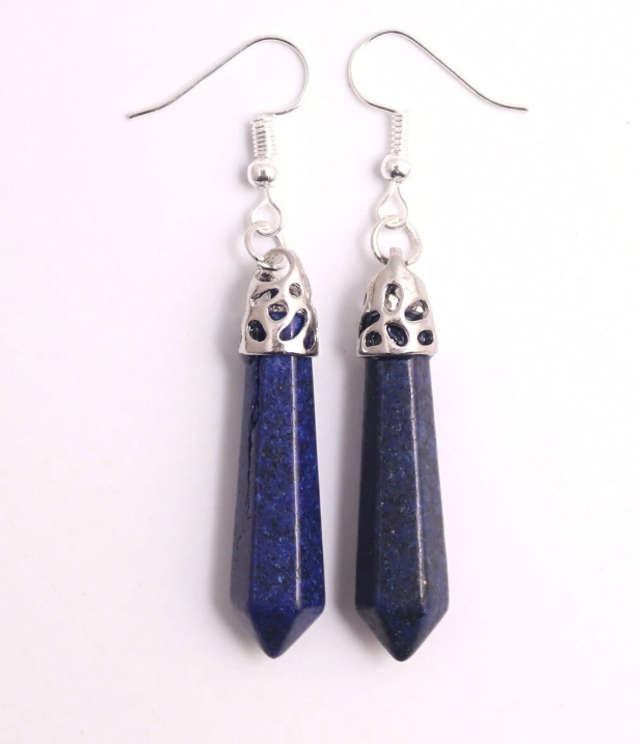 Boucles d'oreille " Cléa " en Lapis Lazuli