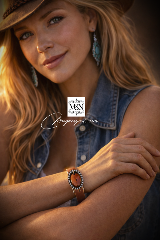 Bracelet femme en cuir de veau