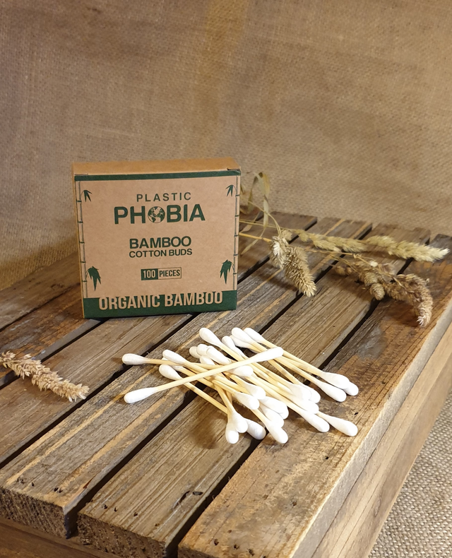 Plastic Free Bamboo Cotton Buds, Pack of 100