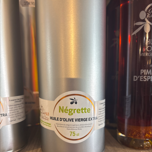 Huile d’olive extra vierge les negrettes 75 cl